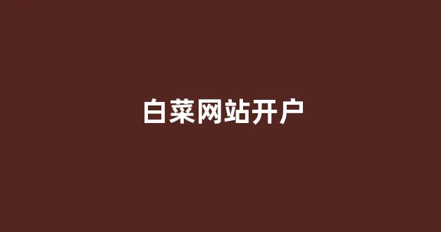 白菜公司排名